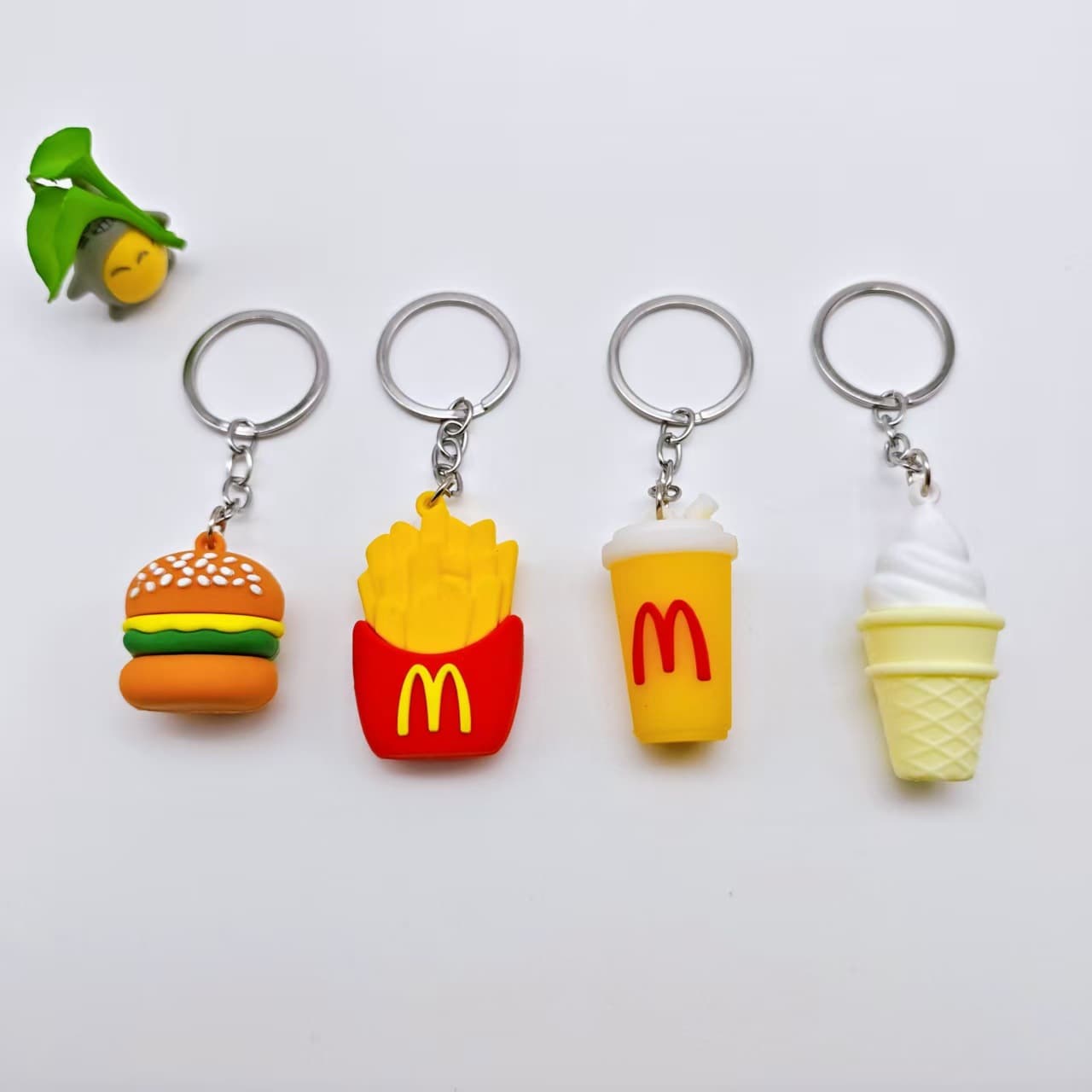 Cross-border burger fries Labubu snack small accessories simulated ice cream pendant Labubu small decoration cola bottle