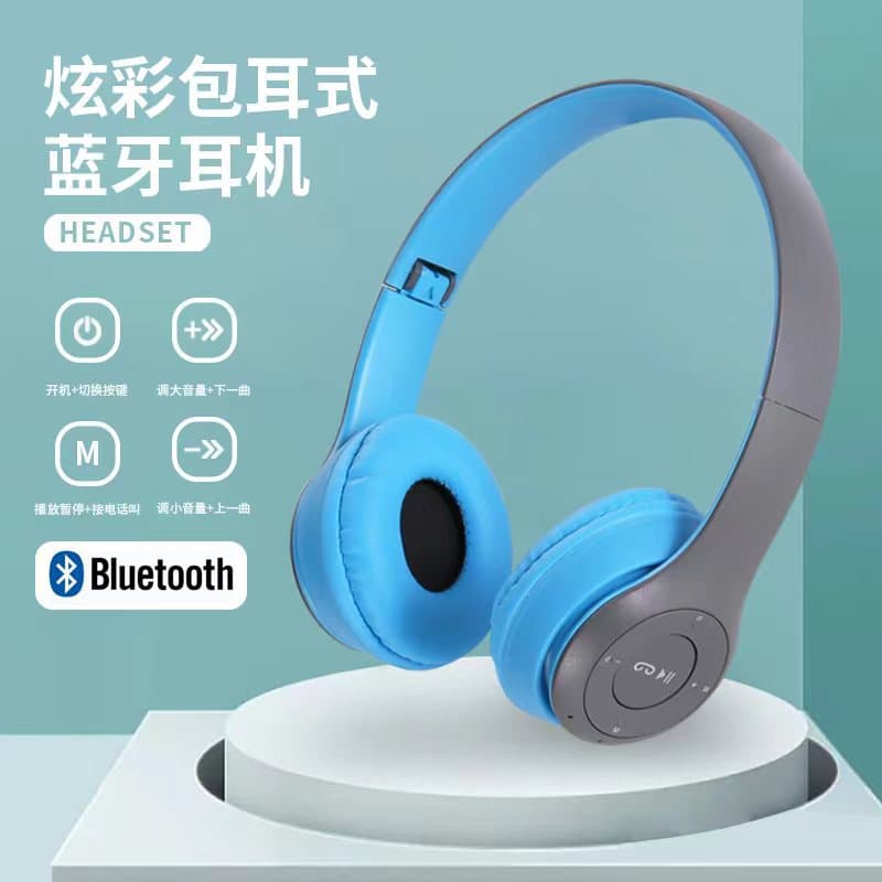 Cross-border stereo P-series sports headphones with 5.0 Bluetooth, P47 wireless gaming headset, factory direct supply.