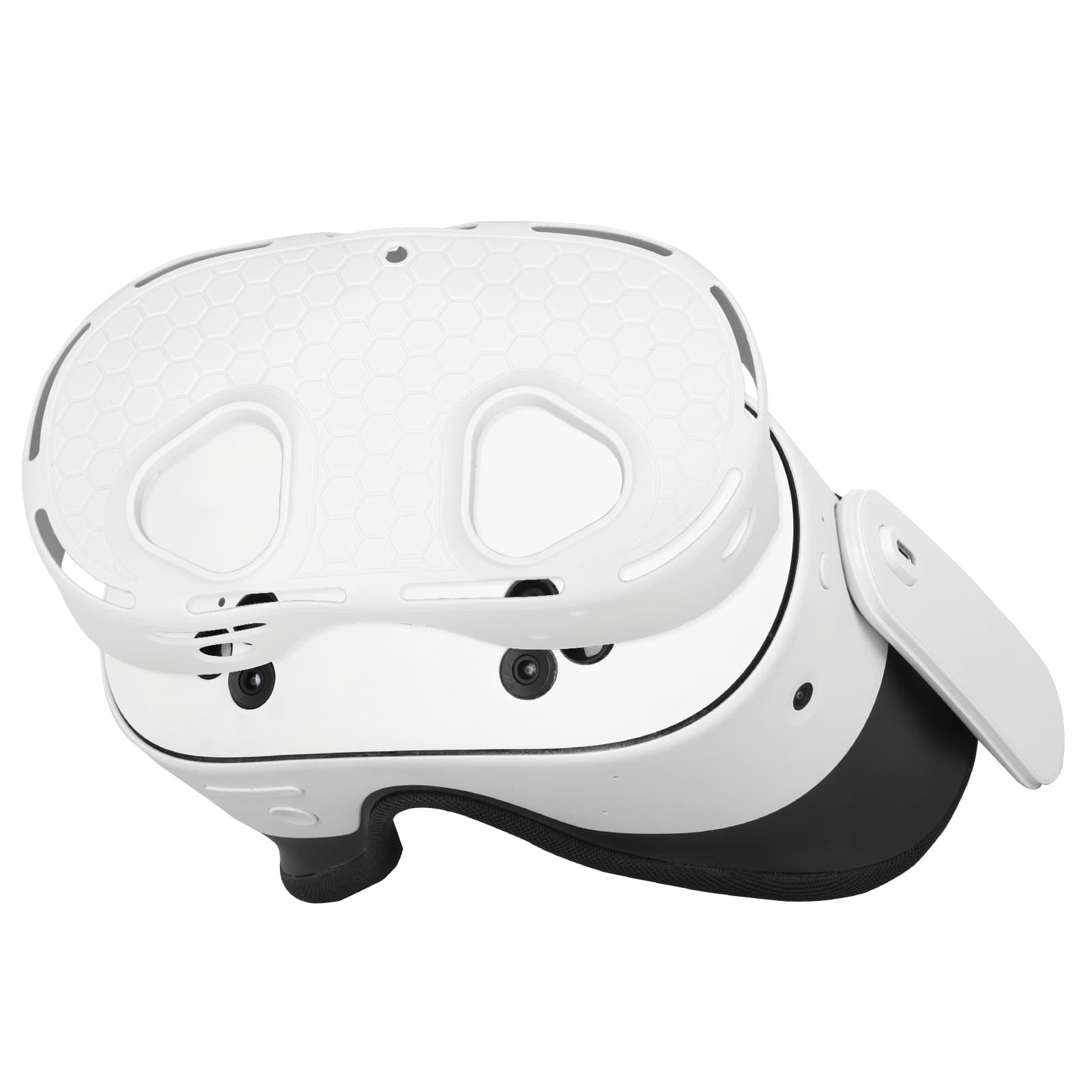Compatible with Meta Quest3S VR headset protective case, transparent TPU crystal shell, Quest3S device drop protection.