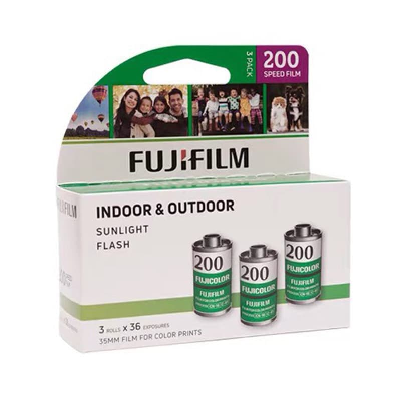Fujifilm C200 Color Negative Film 36 Exposures for Point-and-Shoot Cameras Single Roll Price One Box of Three Rolls