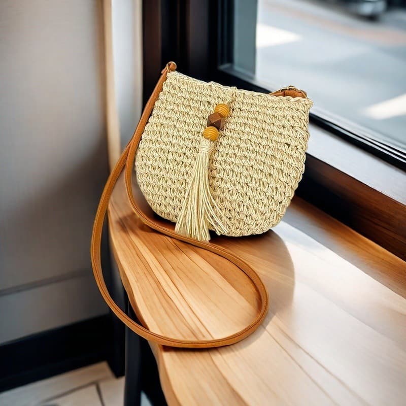 2024 Summer New Women's Shoulder Messenger Bag, Trendy Fashion Tassel Casual Small Square Bag for Wholesale