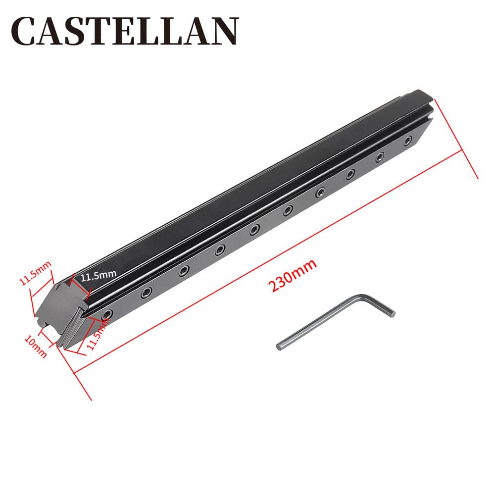 11 to 11mm heightening rail 230mm rail bracket heightening rail aluminum alloy scope base