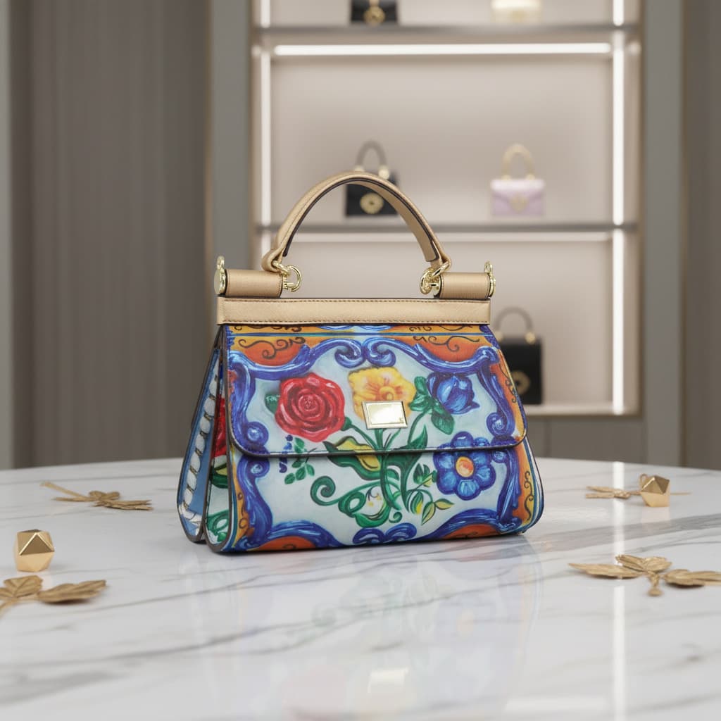 New Printed Twin Bag European and American Luxury Handbag Cross-Border Hot Selling Women's Bag Twin Ladies Bag