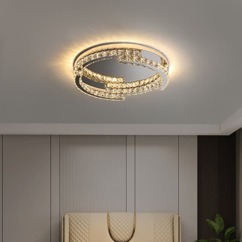 New Creative Light Luxury Crystal Ceiling Light Fixture for Bedroom Master Bedroom Study Kids Room Living Room Minimalist High-End Ceiling Lamp