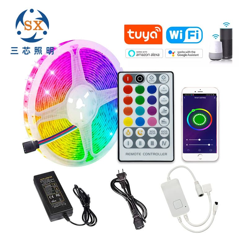 Tuya 28-Key Infrared WiFi LED Controller 5050 RGB 300-Light Kit New Model