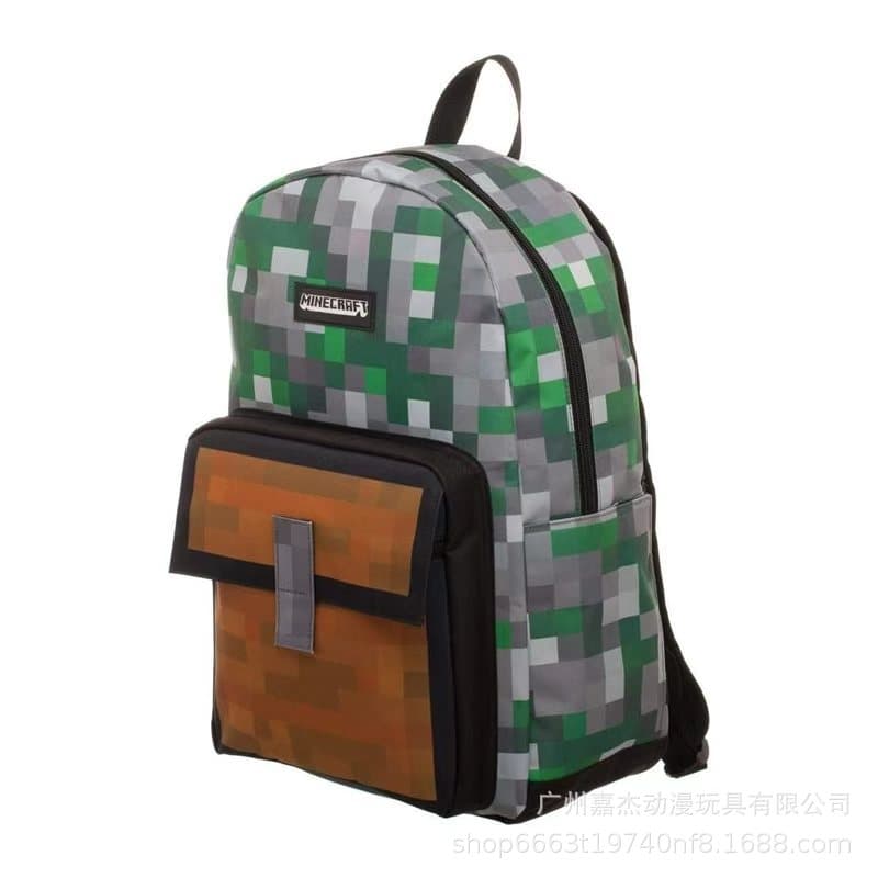 Minecraft my world school bag elementary school junior high school backpack creeper dragon character cartoon anime backpack
