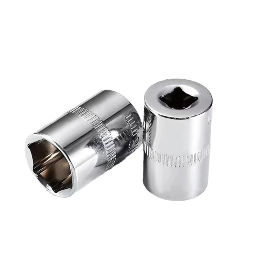 Hexagonal Socket Wrench 1/4 Series 4-14mm Hexagonal Short Socket Cr-v Head 6.3mm Square Mouth Small Flying Tube
