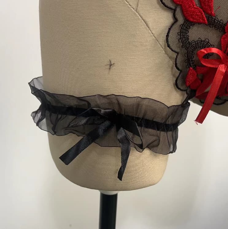 Wholesale new product ribbon bow collar accessories princess thigh rings newlywed wedding collar leg sleeves T2008.