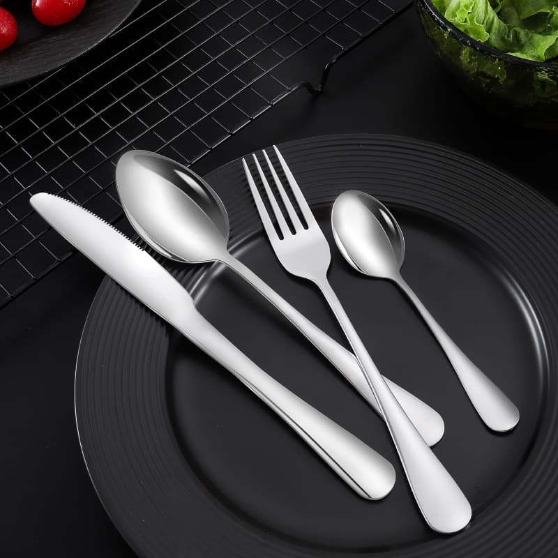 Amazon Stainless Steel Cutlery 1010 Spoon Fork Hotel Dessert Spoon Fork Ice Spoon Western Steak Knife Fork
