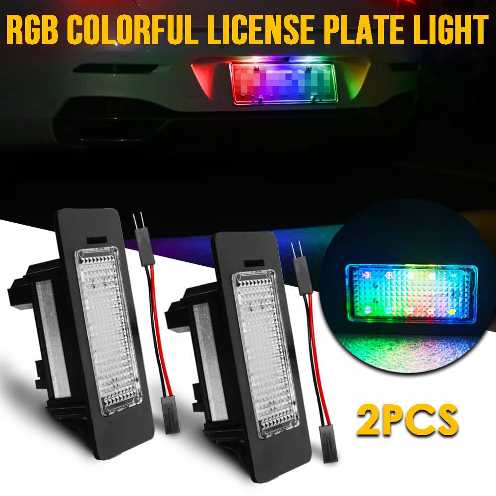 New Product for BMW License Plate Light E90 E39 E60 Car Decoration Flashing Multicolor Tail Light Warning Light