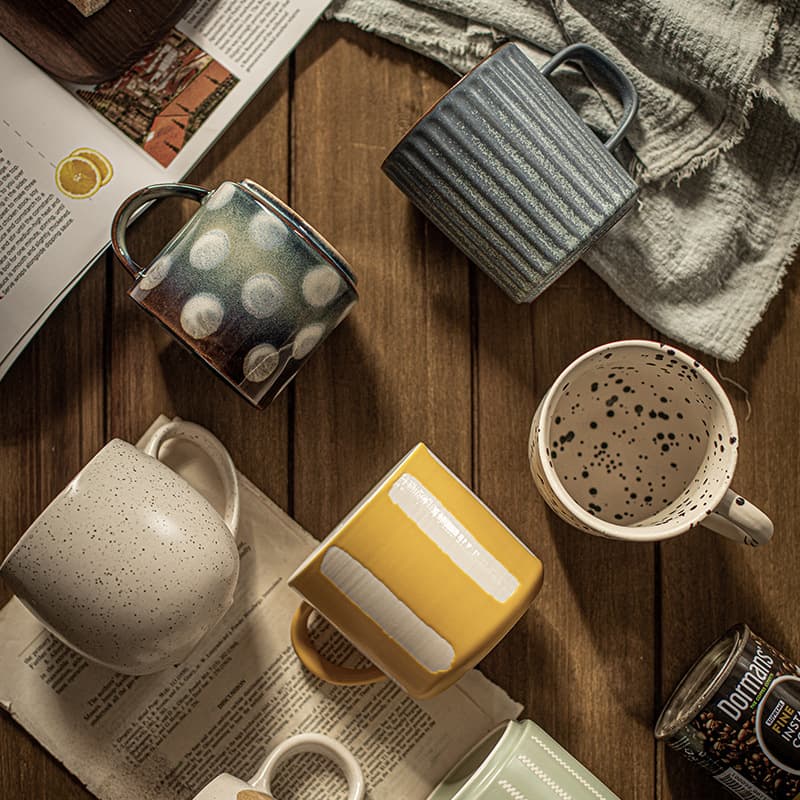 High-Quality Mark Cup Universal Japanese Retro Breakfast Cup Coffee Water Cup Premium Ceramic Large Capacity Cup Wholesale