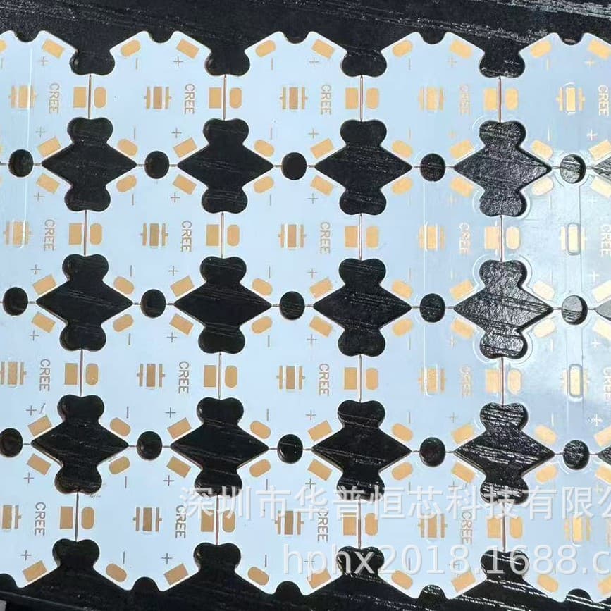 CREE LED copper board with 1.5mm thickness, 5050/3535 plum blossom pattern aluminum substrate
