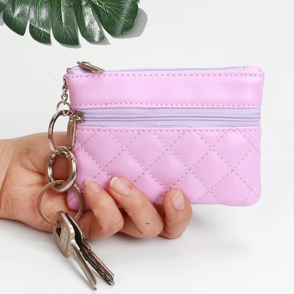 New Cross-Border Plaid Mini Wallet, Small Pocket Wallet, Card Holder, Key Wallet, Coin Purse