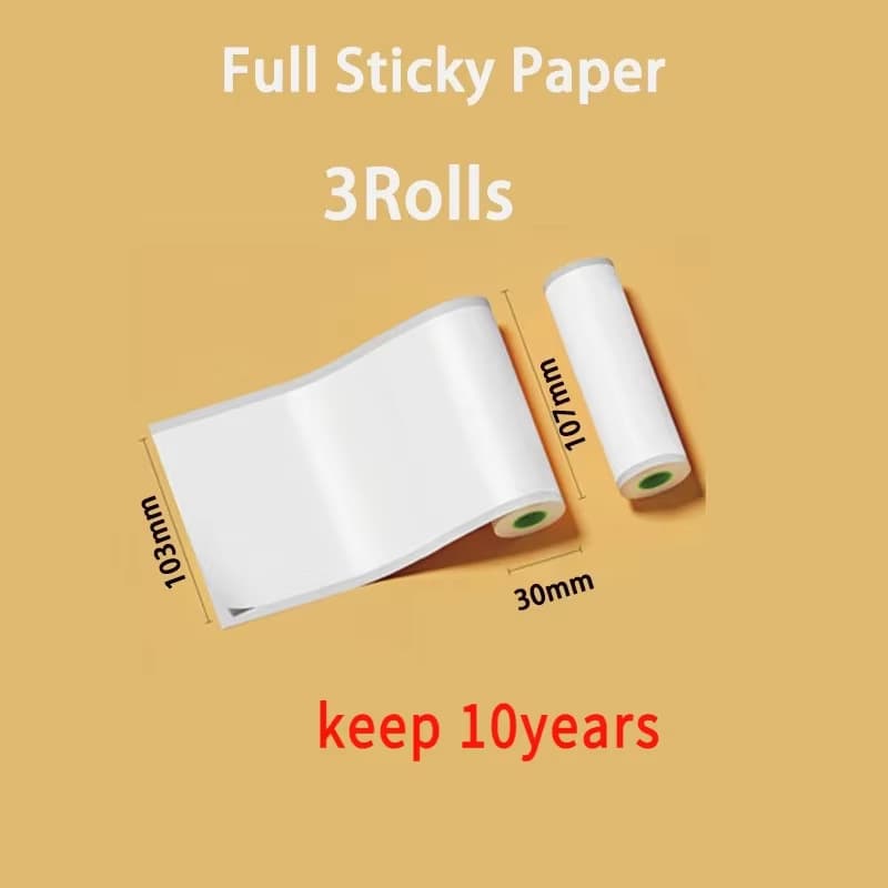 iDPRT 107mm Thermal Paper Compatible with A9MAX/A40 Printing Paper Keeps 10 Years