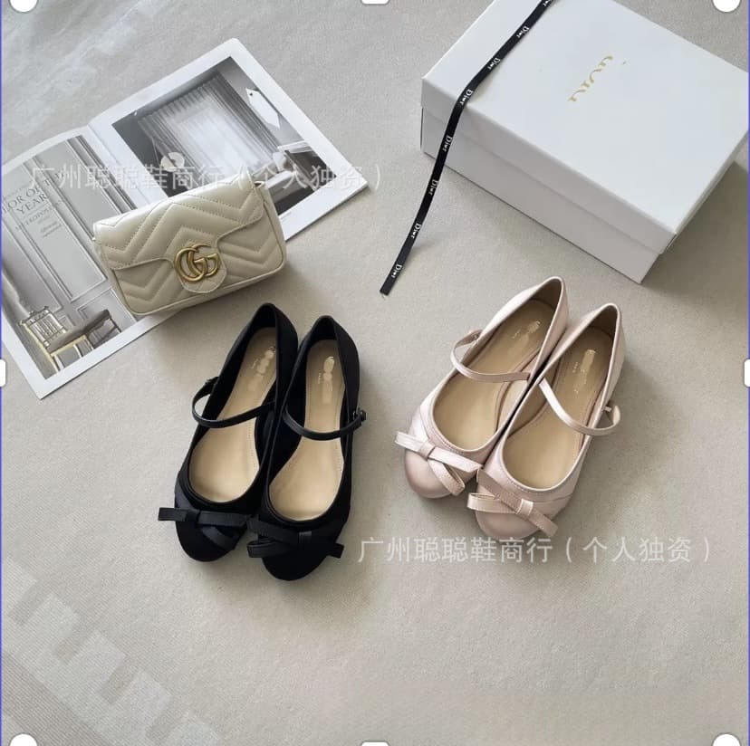 High Version Dior-Style Bow Sandals Women 2026 New Satin Versatile Fashion Flat Mary Jane Buckle Sandals