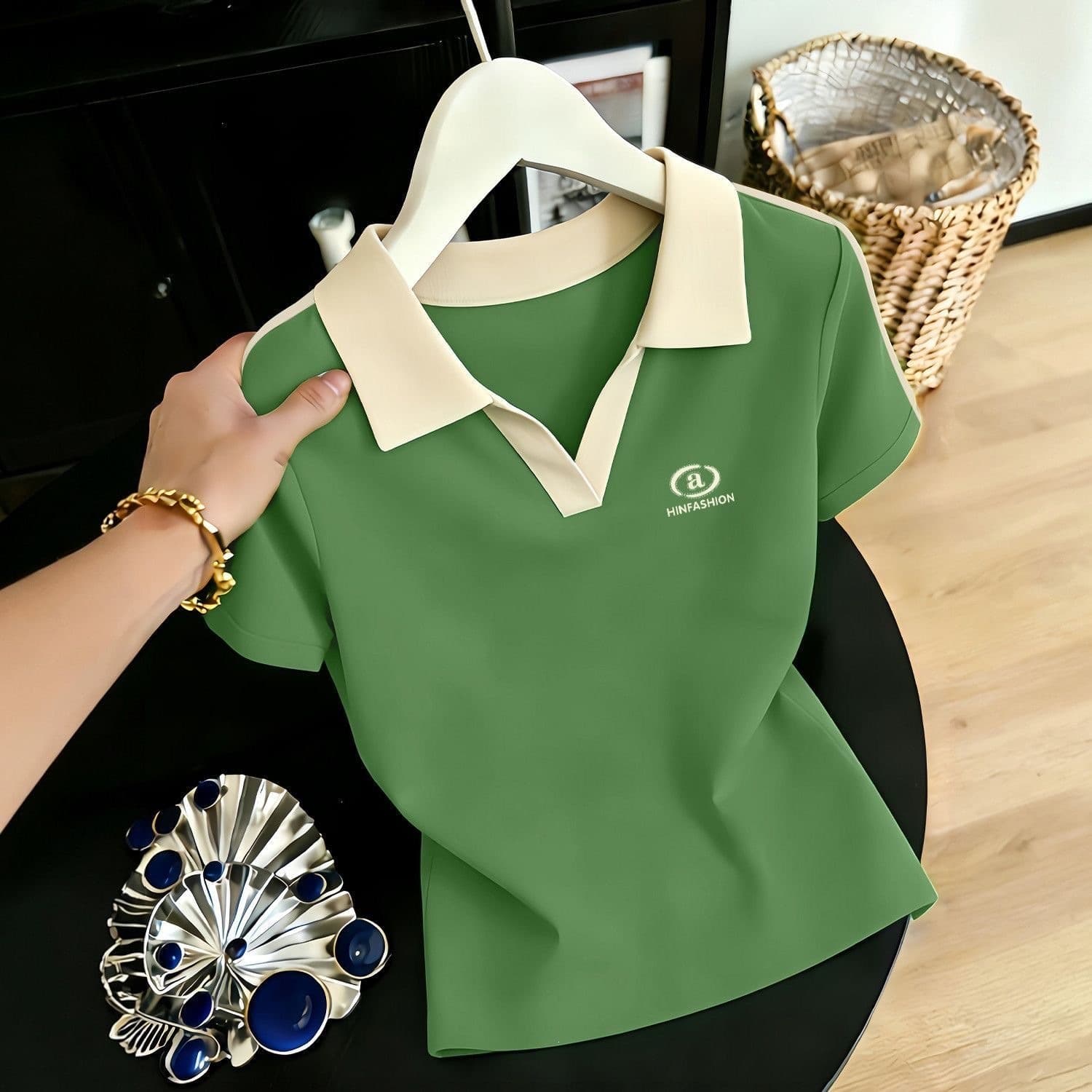 [M-4XL/3 colors] 2026 summer new fashion short-sleeved tops middle-aged mothers POLO shirts versatile tops