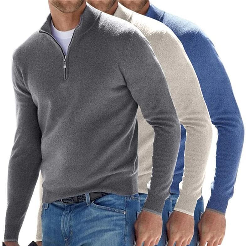 2026 Bestseller Independent Station, AliExpress, Amazon European and American Long-Sleeve Cashmere Men's Base Layer Shirt, Autumn/Winter, In Stock