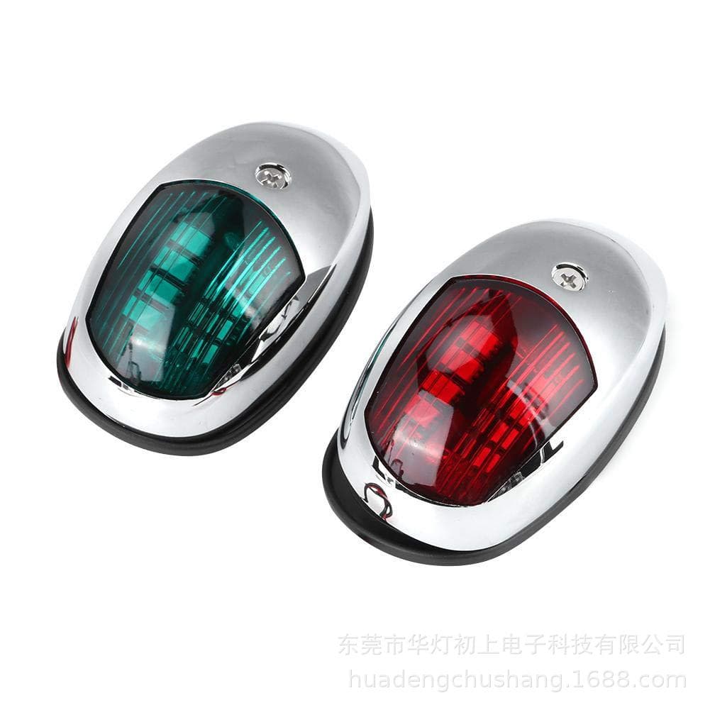 12V Marine Red Green LED Navigation Light Chrome Running Light for Boat Yacht Warning Signal Indicator Light Hot Selling Cross-Border