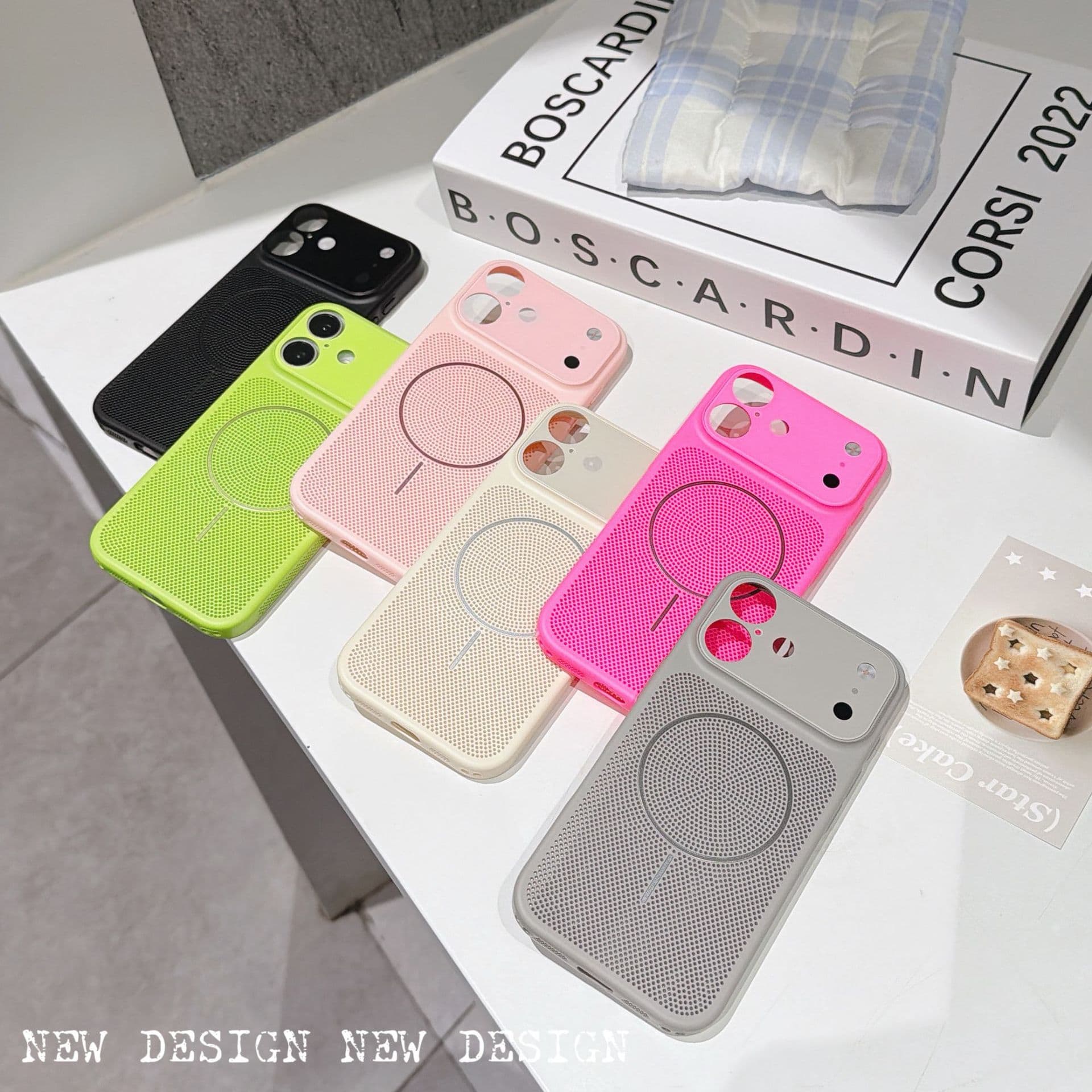 Magnetic Heat Dissipation Mesh Shell iPhone 17 Phone Case Large Window 17pm Protective Case 17promax Full Wrap Skin-Feel Hard
