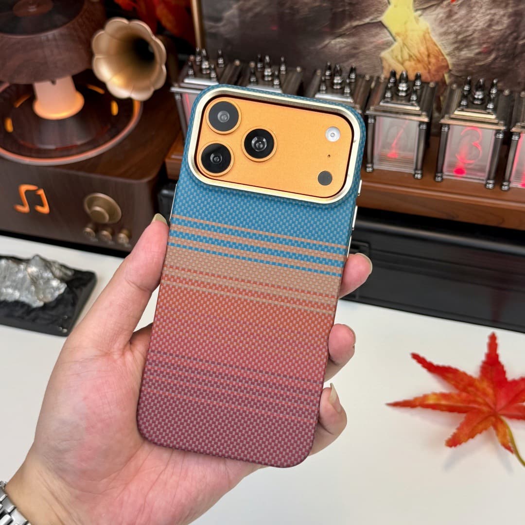 Carbon Fiber Texture Magnetic Phone Case for iPhone 17 Pro Max, California Dream, iPhone 16 Pro Max Shockproof Hard Case