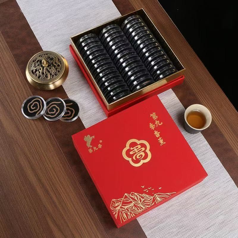 60 Coils of Auspicious Cloud Adhesive-Free Incense Coils, Season 9 Exclusive Scent for Home and Office Odor Elimination