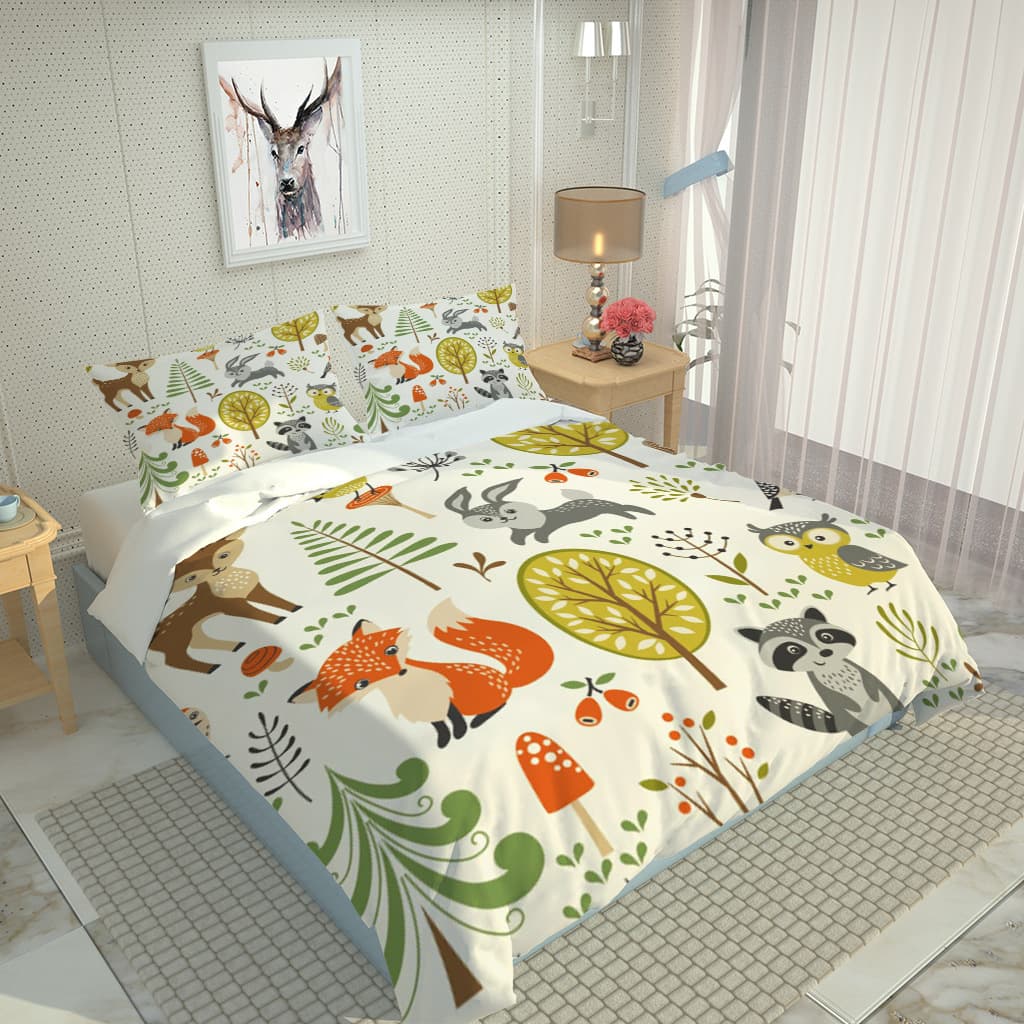 Cartoon Forest Animal Customized Children's Three-Piece Set Home Use Amazon Three-Piece Set Agency/Franchise