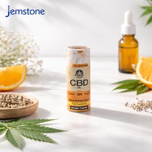 Essential Oil Skincare Paper Tube Tobacco Exquisite Packaging Cylindrical Paper Can with Lid and Base Round Packaging Paper Tube Small Batch