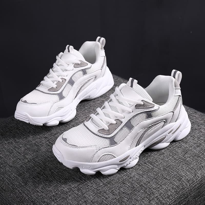 Trendy Dad Sneakers for Women 2026 Spring/Autumn New Thick Sole Heightening Slimming Breathable Mesh Brand Sports Shoes