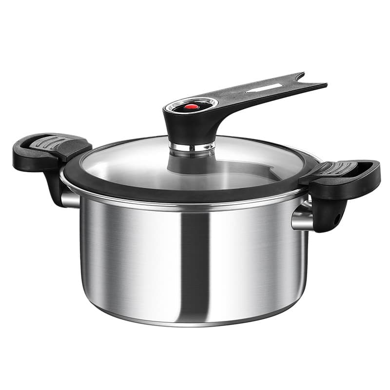 304 Stainless Steel Micro-pressure Pot, Multi-functional Soup Pot for Home Use, Universal for Induction and Gas Stoves with Five-layer Composite Bottom