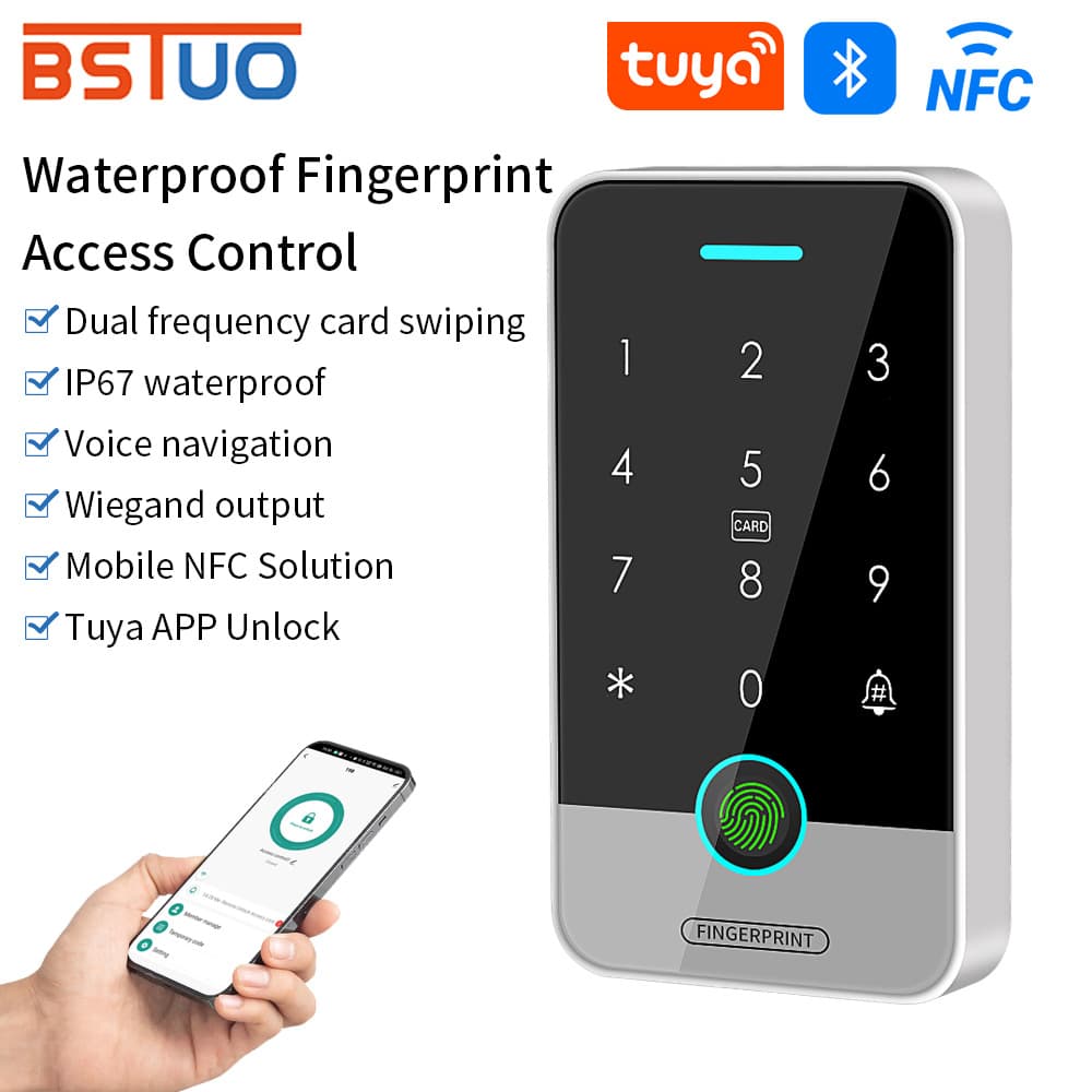 Waterproof Tuya Smart APP Access Control System Glass Wood Door Lock Electric Strike Magnetic Lock All-in-One Factory Direct