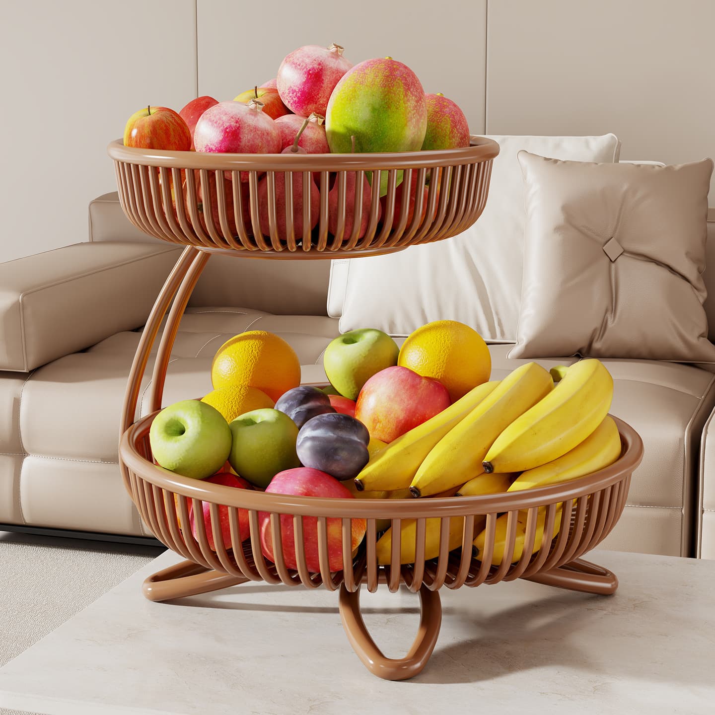 [Hot Selling] Fruit Plate Multi-layer Living Room Dried Fruit Snack Plate Exquisite Entertaining Guests Fruit Basket Fruit Storage Rack