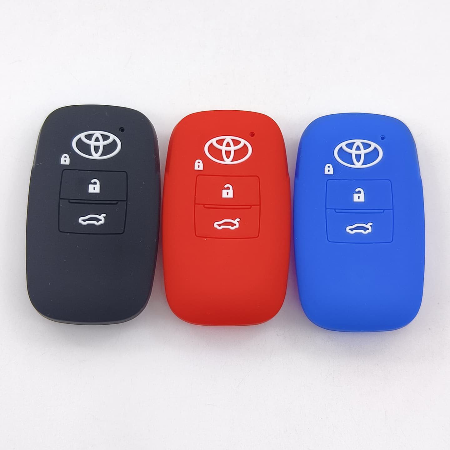 Silicone Protective Case for Toyota Raize Key Fob DAIHATSU Rocky with Logo 3-Button Key Cover