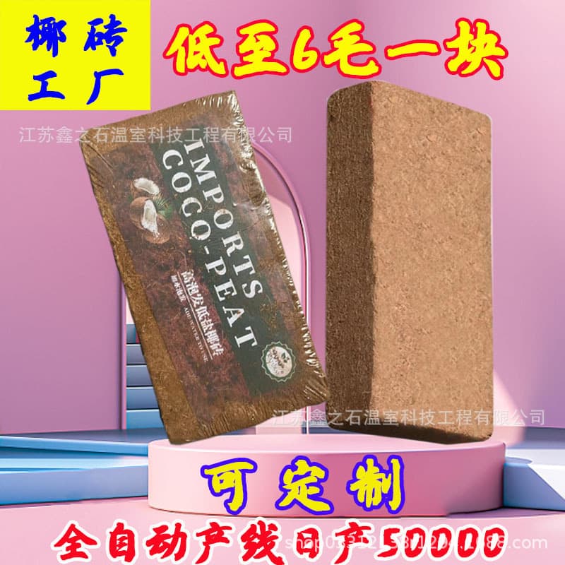 Coconut Coir Brick Soil - Wholesale from Manufacturer, Minimum Order One Piece, Bulk Stock Available for Gardening and Planting