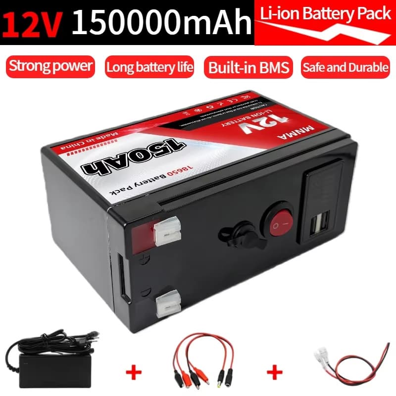 12V150Ah Lithium Battery Pack for Fish Finder, Electric Wheelchair, Long Cycle Life