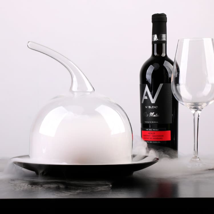 Transparent Smoked Glass Dome Hotel No-Hole Dome Molecular Cuisine Gourmet Smoked Dome Smoker Gun Smoking Chips