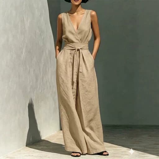 European and American Cross-Border Women's New Summer Fashion Casual Sleeveless Vest and High-Waist Wide-Leg Pants Two-Piece Set