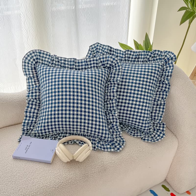 Export manufacturer direct sales cross-border supply multi-size plaid Korean style fresh and fashionable pillow case single pillow case