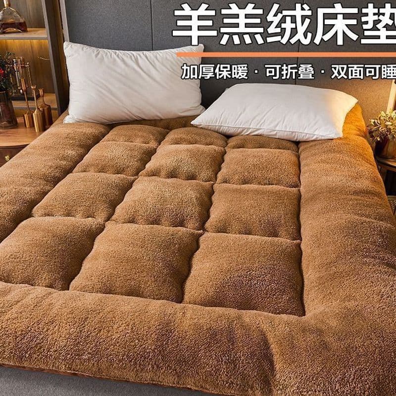 Winter thickened lambswool mattress soft winter non-slip household double bed mattress student dormitory single quilt
