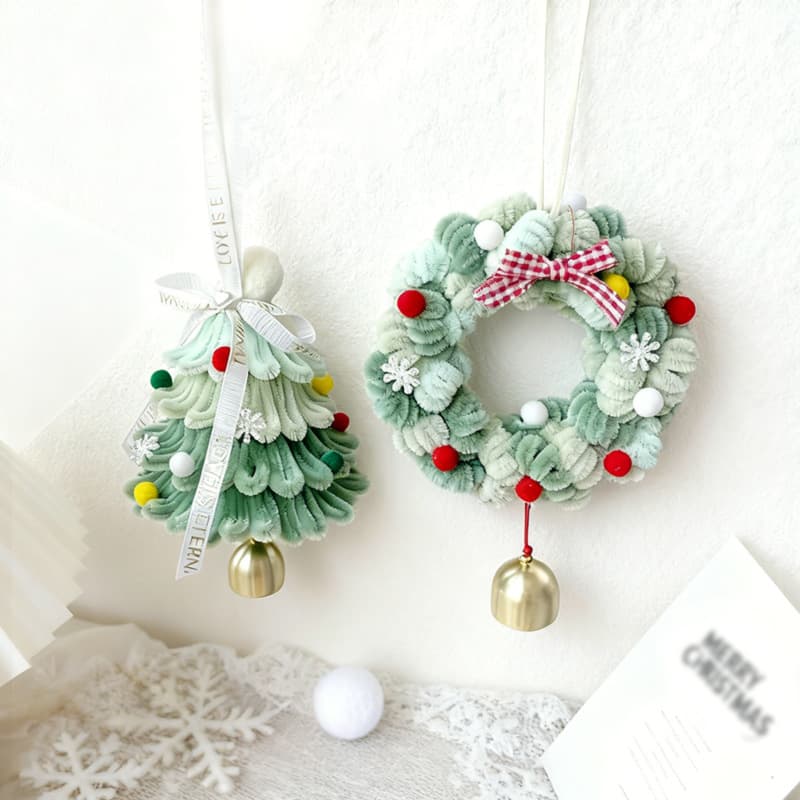 Christmas Tree Twisted Stick DIY Wind Chime Car Hanger Door Decoration Ornament Cross-border Mall Event
