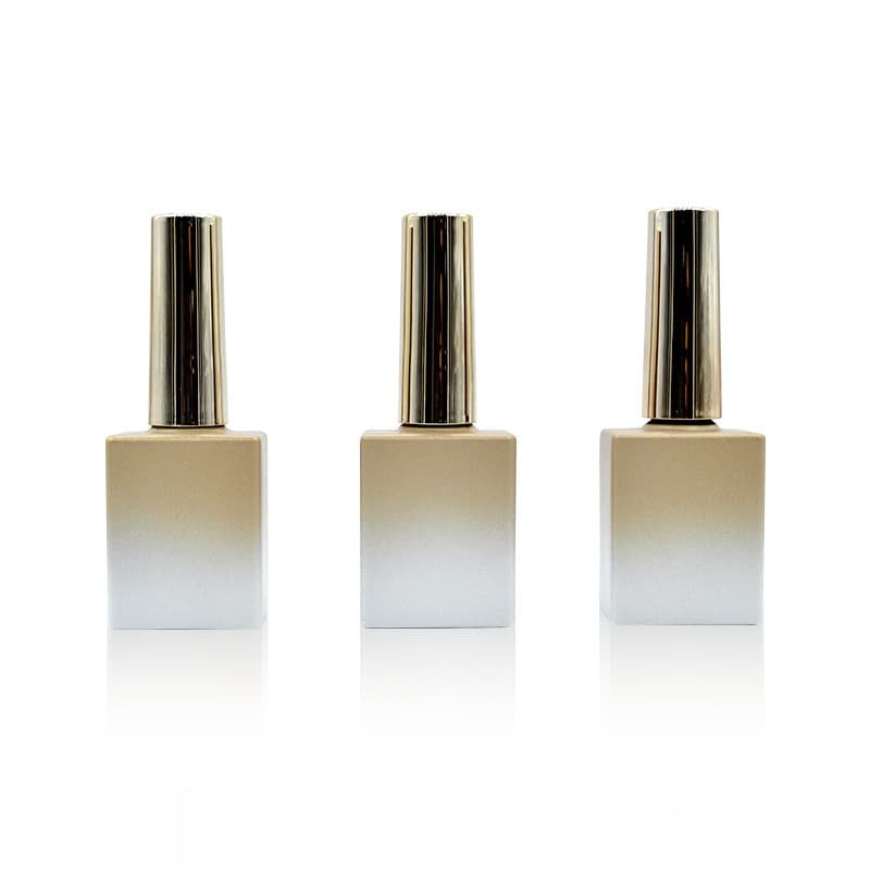 Gold Plated Arc Brush Nail Polish Cap Spray Bottle High White Glass for DIY Nail Art Salon Use Available in 10ml And 12ml