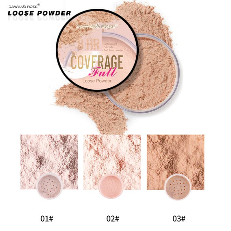 DAWANGROSE Oil-Control Setting Powder 3 Shades Long-Lasting Matte Blurring Concealer Loose Powder Cross-Border Cosmetics