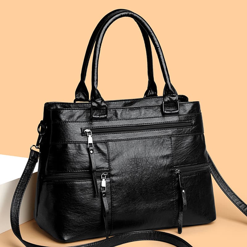 Large Capacity Textured Handbag for Women 2026 New Soft Leather Commuter Shoulder Bag Crossbody Bag Cross-Border Bag