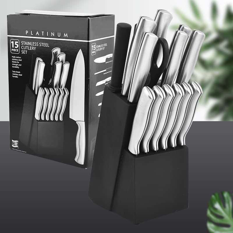 Hot Selling Multi-Functional Stainless Steel 14-Piece Knife Set with Knife Holder, Chef Knife Combination Set
