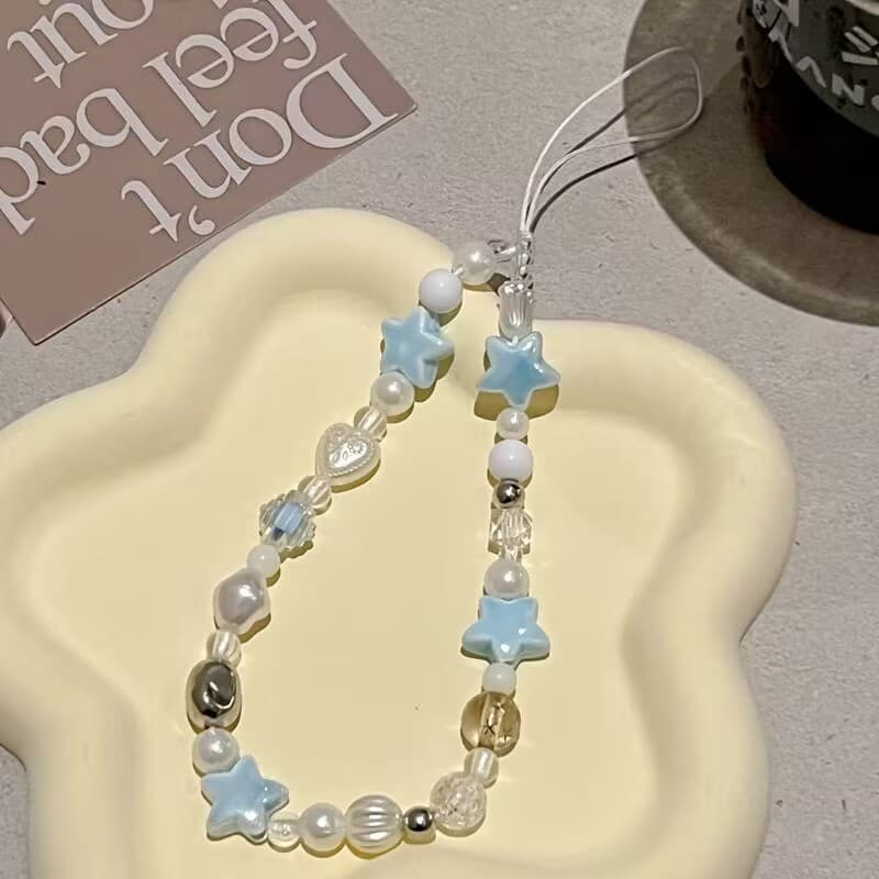 Summer Sea Salt Star Phone Lanyard Handmade DIY Chain CCD Camera Strap Fresh Pendant Anti-lost Cord