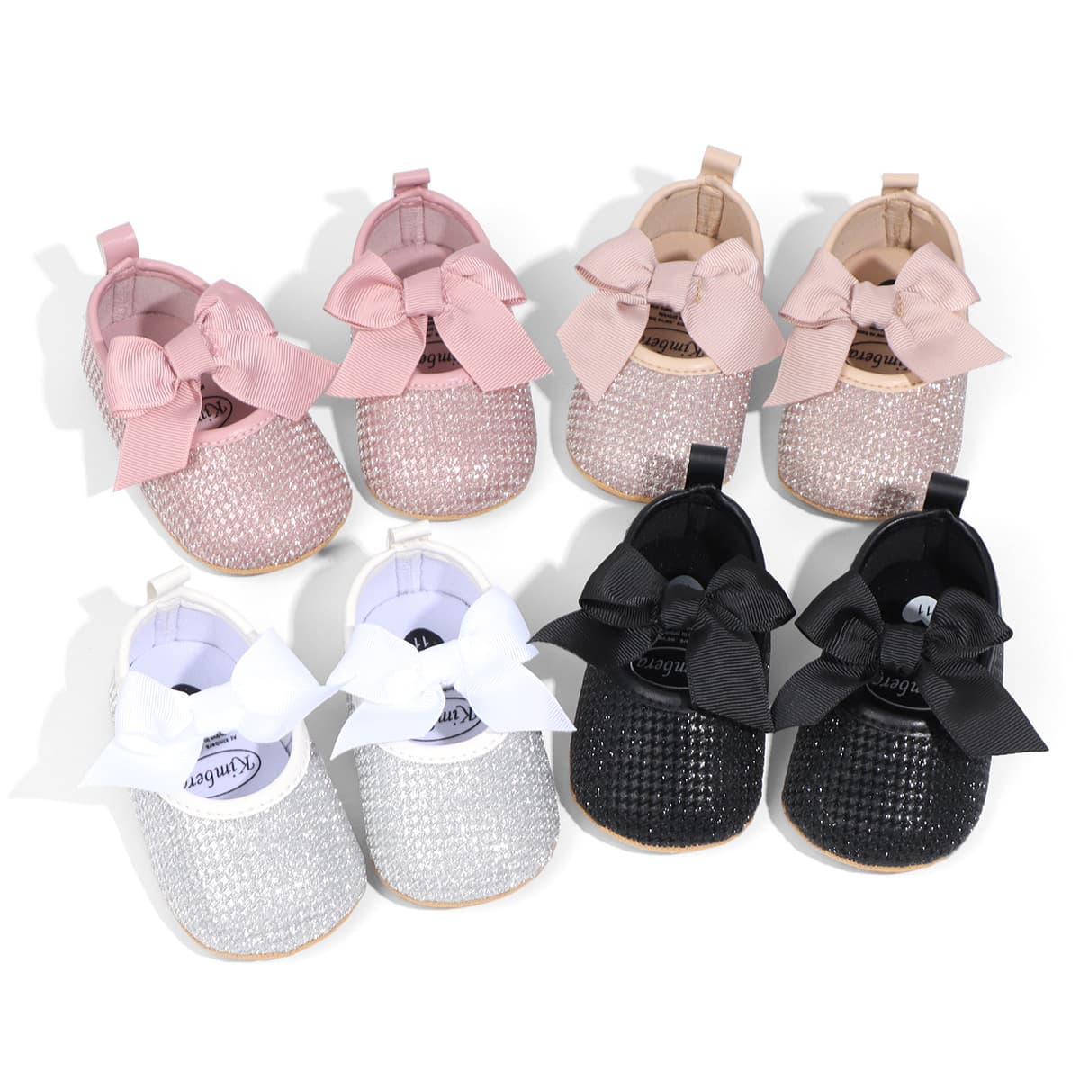 Spring and Autumn Baby Walking Shoes for 0-1 Year Old, 3-6-12 Months, Breathable Princess Shoes for 100-Day and 1-Year-Old Baby Girls