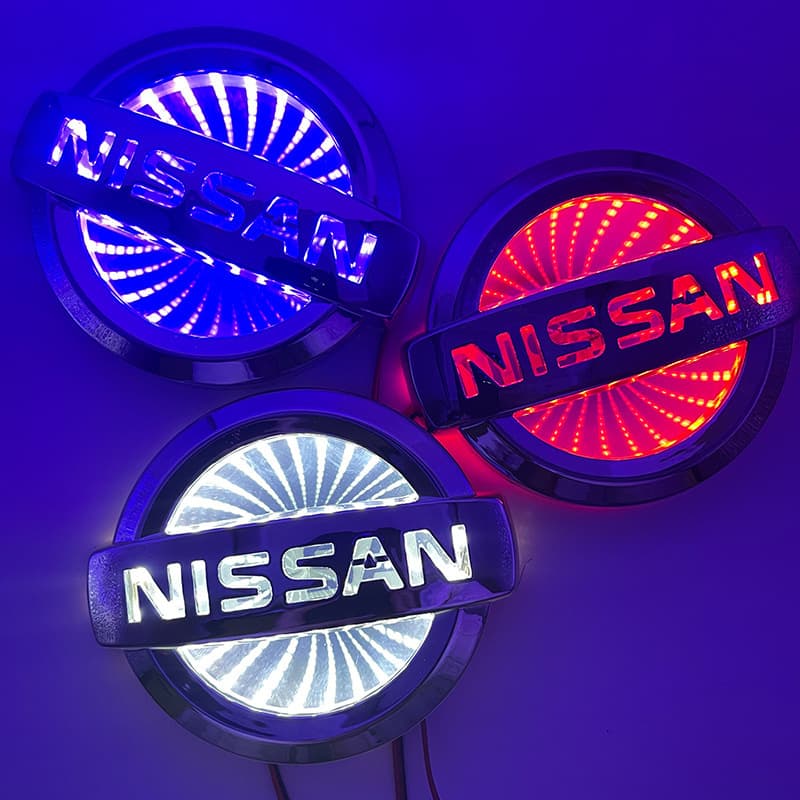 3D Emblem Light for Nissan Tiida Livina Cold Light LED Emblem Light LED Tail Light Rear Emblem