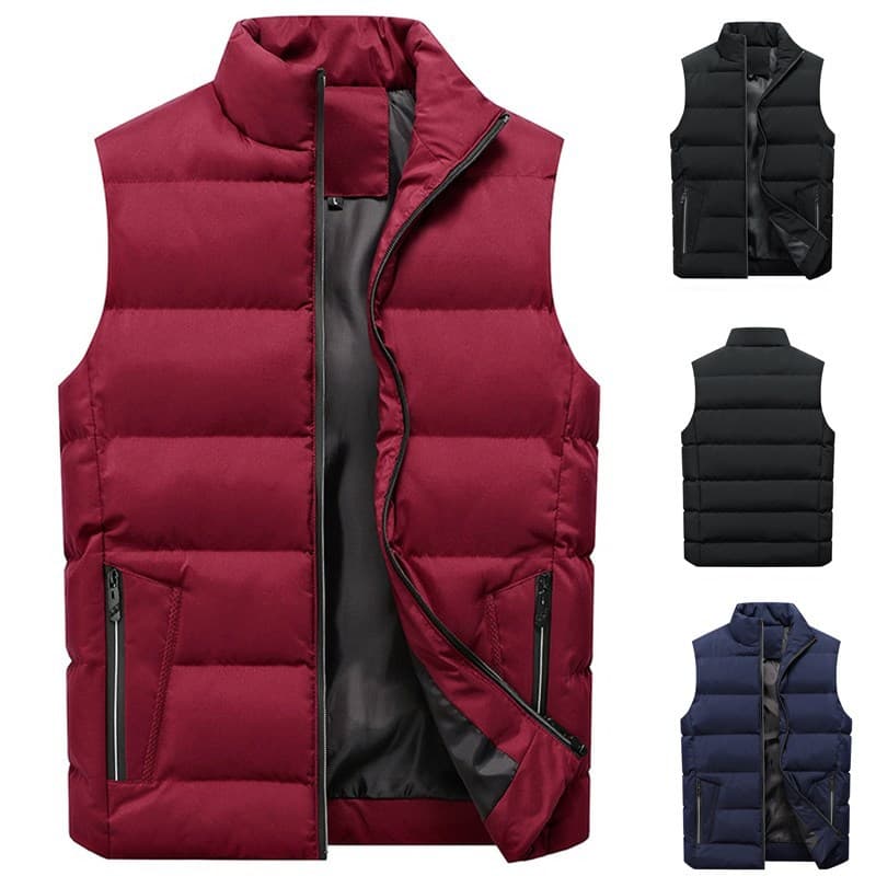 Large Size Men's Winter Thickened Warm Vest, Amazon AliExpress Independent Site Ready Stock, Casual Large Size Trendy