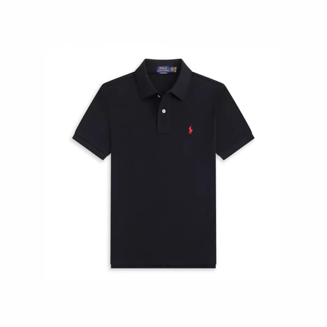 Export Ralph Lauren Polo Shirt Short Sleeve Summer Turn-Down Collar Business Polo Shirt Men's Small Pony Logo RL Embroidery Trendy T-Shirt