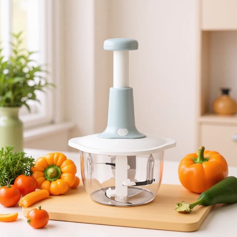Factory Wholesale Manual Press Garlic Chopper, Household Kitchen Chili Mincer, Meat Grinder, Baby Food Maker, Filling Mincer