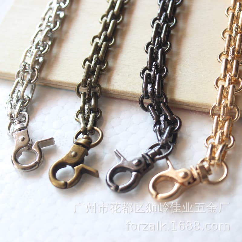 Triple-Row Chain Bag Handle Accessories, Floral Pattern Chains with Clasp Buckles, Cross-border Best Seller